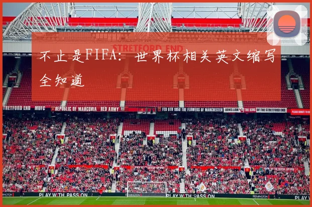 不止是FIFA:世界杯相关英文缩写全知道